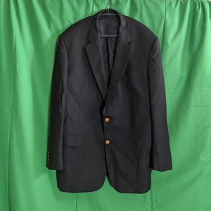 Brooks Brothers Loro Piana gold button wool blazer